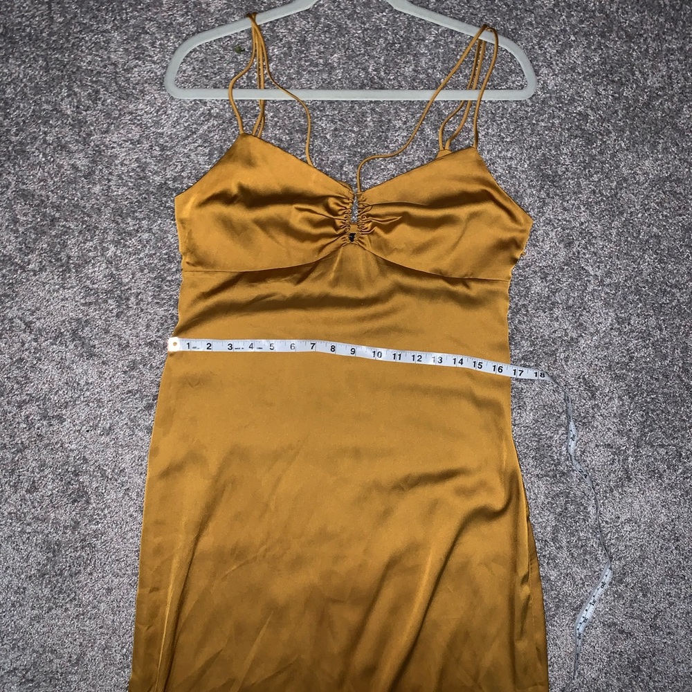 Zara gold silky midi dress - Picture 6 of 6
